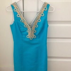 Lilly Pulitzer aqua blue spring dress